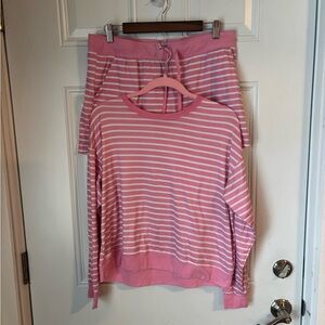 Draper James Pink Striped Pajama Set